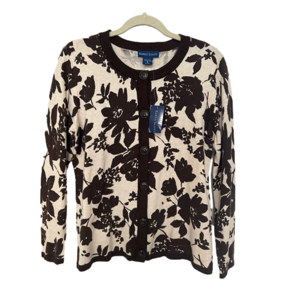 Karen Scott NWT Button Front Sweater